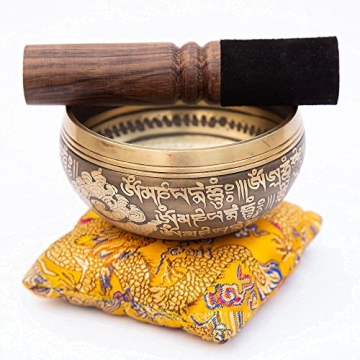 Healing Tibetan Singing Bowl Set with Art
