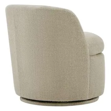 CHITA Swivel Barrel Chair, FSC Certified Comfy Upholstered Boucle Accent Chair for Living Room, Oatmeal