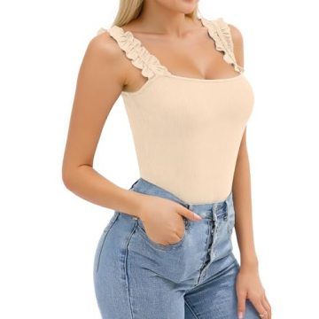 HERLOLLYCHIPS Women Sexy Ribbed Tank Top for Summer