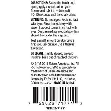 SPRI Liquid Chalk 50ml Bottle - Works as Gym Chalk, Lifting Chalk, Rock Climbing Chalk, Weightlifting Chalk - Dries Instantly, Use Alone or with Powdered Chalk Ball or Bag