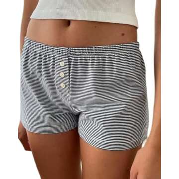 Adoeren Women Lounge Shorts Y2k Elastic Low Rise Pajama Shorts Floral Print Cute Sleep Shorts Pj Bot...