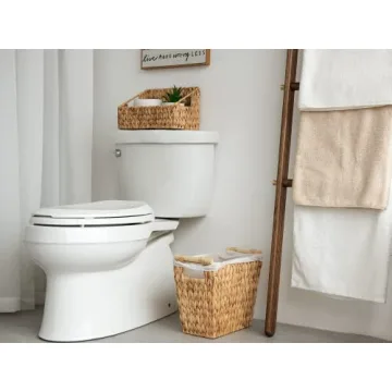 Stylish Handcrafted Wicker Waste Basket for Home and Office