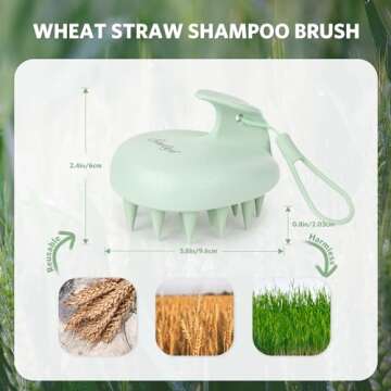 Sndyi Eco-Friendly Scalp Massager and Shampoo Brush for Healthy Hair Care