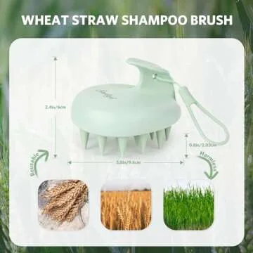 Sndyi Eco-Friendly Scalp Massager and Shampoo Brush for Healthy Hair Care