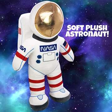 ArtCreativity 12" Plush Toy Astronaut Figurine – Realistic NASA-Themed Gift for Kids