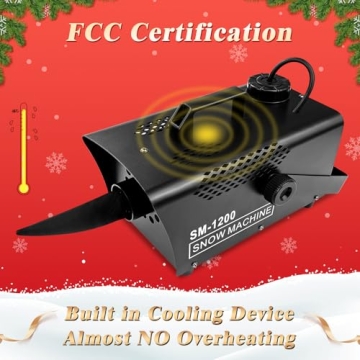 Portable 1200W Snow Machine for Magical Winter Events