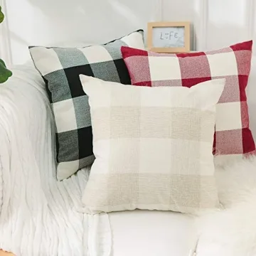 Farmhouse Tartan Cushion Covers for Stylish Home Decor