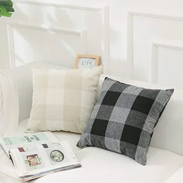Farmhouse Tartan Cushion Covers for Stylish Home Decor