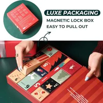 Folkulture Christmas Advent Calendar 2024, 12 Days of Christmas Gifts for Women, Incense Sticks, Essential Oil, Candle, Wax Melt, Room Spray | Unique Self Care or Wellness Gift Set for Adult Men Girl