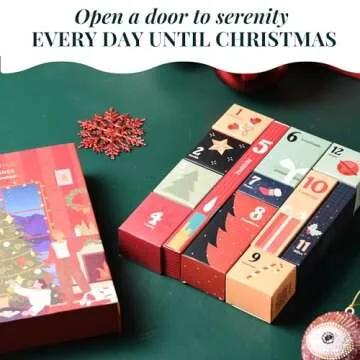 Folkulture Christmas Advent Calendar 2024, 12 Days of Christmas Gifts for Women, Incense Sticks, Essential Oil, Candle, Wax Melt, Room Spray | Unique Self Care or Wellness Gift Set for Adult Men Girl