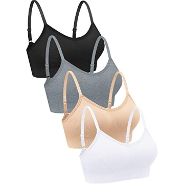 4-Piece Wireless Comfort Bra Set for Women - Soft, Breathable & Versatile