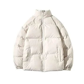 Stylish TUSFTAY Men's Warm Puffer Jacket for Winter