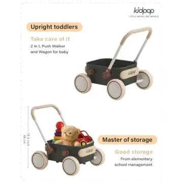 Kidpop PULA 2-in-1 Baby Walker and Wagon for Toddlers
