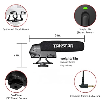 TAKSTAR SGC-600 Microphone for Video and Audio Recording