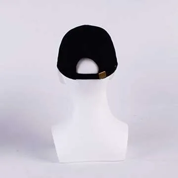 LANGZHEN Baseball Dad Cap 100% Cotton Fits Men Women Classic Adjustable Plain Hat(Structured-Black)