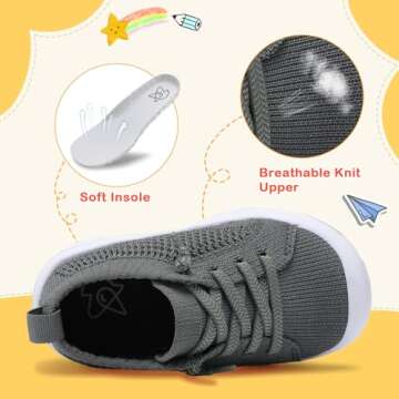 LeIsfIt Toddler Shoes: Breathable, Lightweight Sneakers for Active Kids