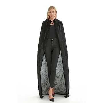 SZCXTOP Velvet Hooded Cloak for Halloween & Cosplay