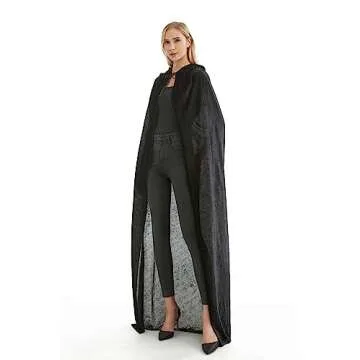 SZCXTOP Velvet Hooded Cloak for Halloween & Cosplay