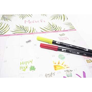 bloom daily planners 2019-2020 Academic Year Hanging Wall Calendar (August 2019 - July 2020) - 11" x 17" - Seasonal Designs