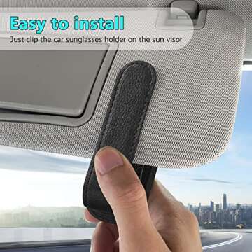 Magnetic Leather Sunglass Holder for Car Visor - Stylish & Practical