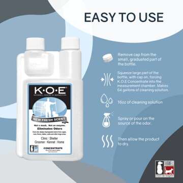 Thornell Odor Eliminator Concentrate – K.O.E. Odor Eliminator for Strong Odor for Cages, Runs & Mo...