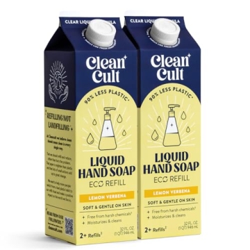 Cleancult Liquid Hand Soap Refills - Lemon Verbena - Eco Friendly 32 oz/2 Pack