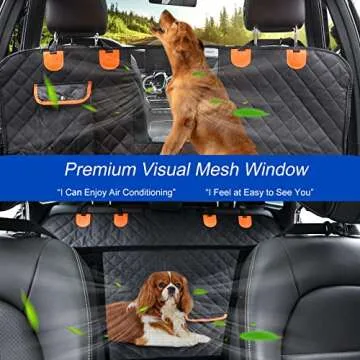 EasyHaWei Dog Car Seat Cover for Back Seat 600D Scratchproof Nonslip Durable Waterproof Cars Pet Bac...