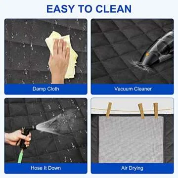 EasyHaWei Dog Car Seat Cover for Back Seat 600D Scratchproof Nonslip Durable Waterproof Cars Pet Backseat Covers with Mesh Window Dogs Hammock for Car，SUV, Truck (54" W x 58" L)