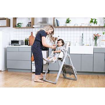 Inglesina My time Highchair, Sugar - Adjustable High Chair for Babies & Toddlers, 4 Height & 3 Recli...