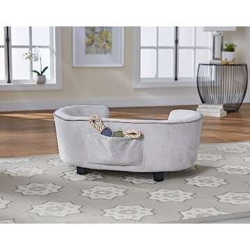 Quicksilver Pet Sofa: Comfort for Pets Up to 30 lbs