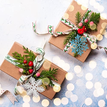 Vibrant Glitter Snowflake Christmas Decorations in 3 Colors