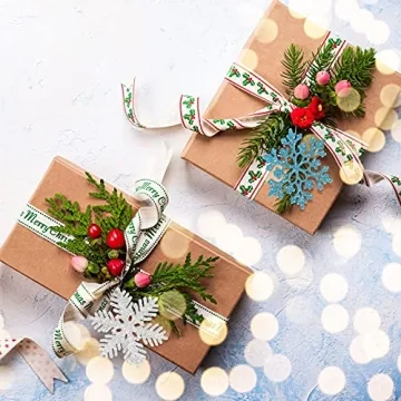 Vibrant Glitter Snowflake Christmas Decorations in 3 Colors