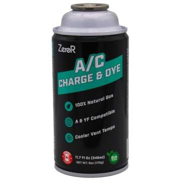 ZeroR AC Refrigerant R134a Replacement 3 Cans Eco-Friendly