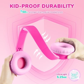 iClever Kids Bluetooth Headphones: Safe, Durable, 60H Battery