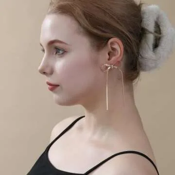 Elegant ASCONA Gold Silver Bow Earrings for Women