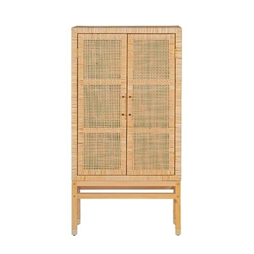 Stunning Tov Amara Natural Rattan Wall Cabinet