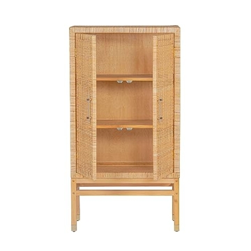 Stunning Tov Amara Natural Rattan Wall Cabinet