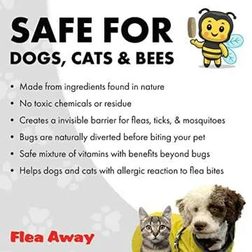 Flea Away All Natural Supplement for Fleas, Ticks, and Mosquitos Prevention for Dogs and Cats, 100 C...