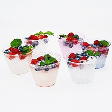 Homy Feel Pink Glitter Cups - 100 Durable Party Cups