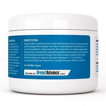 Breast Advance Natural Enhancement Lift Cream 4oz