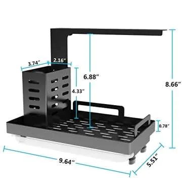 UPGRADED Sink Caddy - Kitchen Sponge Holder and More