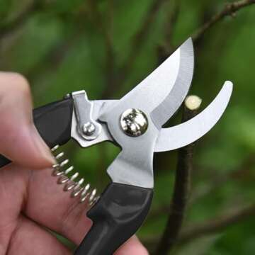 Garden Scissors for Plant, Tip Pruning Shears for Cutting Flowers, Trimming Plants, Bonsai and Fruit...