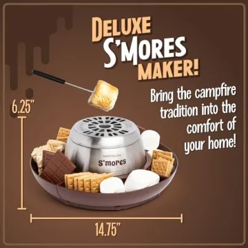 Electric S'mores Maker with Lazy Susan & Roasting Sticks