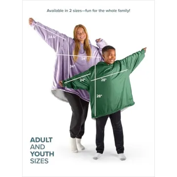 Bare Home Sherpa Fleece Kids Hoodie - Cozy Wearable Blanket