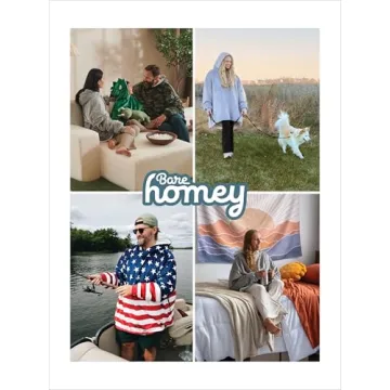 Bare Home Sherpa Fleece Kids Hoodie - Cozy Wearable Blanket