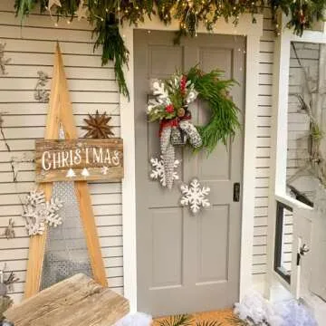 Lifelike 24 Inch Norfolk Pine Wreath for Christmas Decor