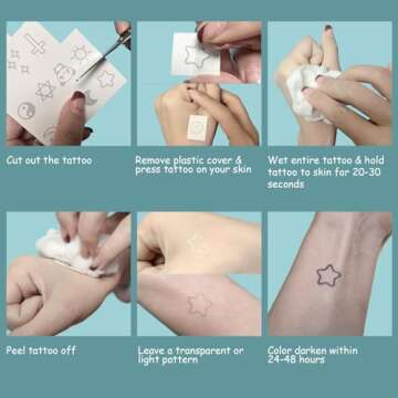 OohFaice Realistic Temporary Tattoos for Women & Girls