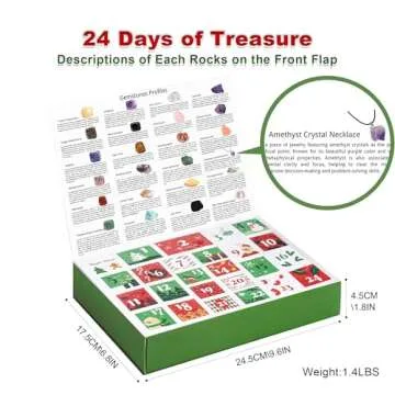 Crystals Advent Calendar 2024 for Kids with Surprises