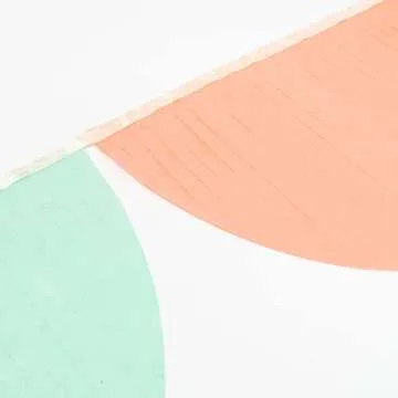 Meri Meri Rainbow Scallop Pennant Banner (Pack of 2), 13' Party Banner Inlcuding Excess Cord, Meri M...