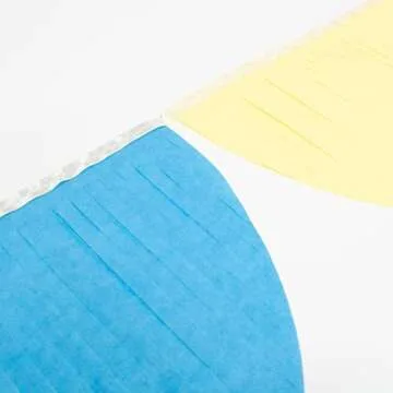 Meri Meri Rainbow Scallop Pennant Banner (Pack of 2), 13' Party Banner Inlcuding Excess Cord, Meri Meri Garland Birthday Party Decorations